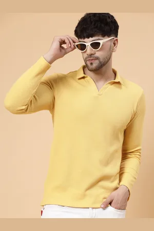 Rigo Polo Collar Long Sleeve Cotton T-shirt