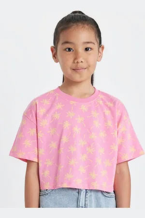 DeFacto Girls Conversational Printed Round Neck Cotton T-shirt