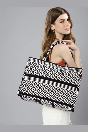 Mast & Harbour Geometric Textured Shopper Tote Bag