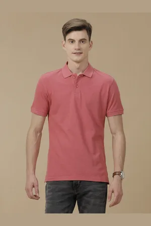 Linen Club Men Solid Polo Collar Slim Fit T-shirt