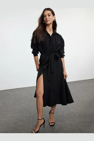 Trendyol Women Long Sleeves Shirt Midi Dress