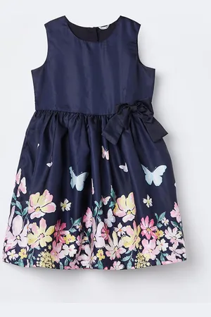 Lifestyle Girls Floral Printed Fit & Flare Dress