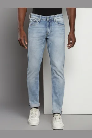 Calvin Klein Men Slim Fit Heavy Fade Clean Look Stretchable Jeans