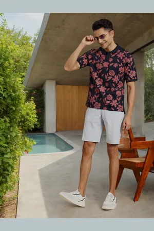Mast & Harbour Men Floral Print Polo Collar T-shirt