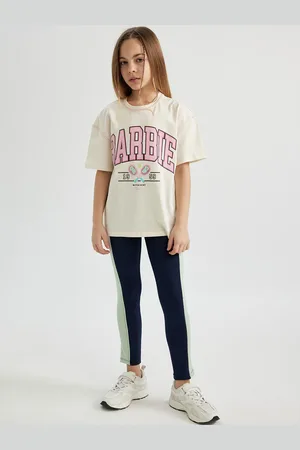 DeFacto Girls Colorblocked Ankle-Length Leggings