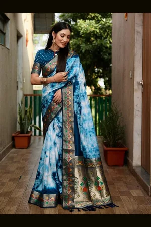 Anaita Tie and Dye Zari Pure Silk Saree