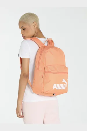PUMA Unisex Orange Brand Logo Printed Backpack