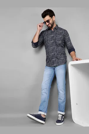 Cobb Men Slim Fit Floral Opaque Printed Casual Shirt