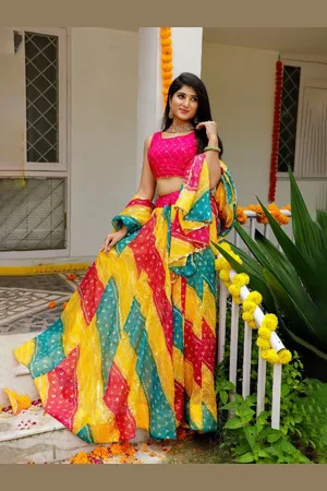 Jaipur Embroidered Beads and Stones Ready to Wear Lehenga & Blouse With Dupatta