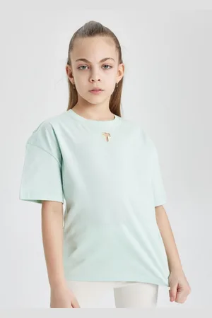DeFacto Girls Round Neck Cotton T.Shirt