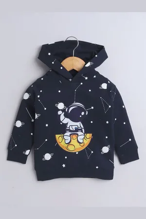BUMZEE Boys Printed Hooded Sweatshirt