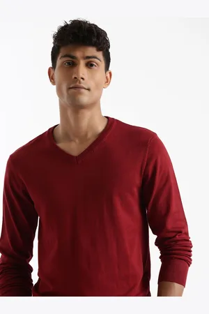 WROGN Men Solid V-Neck Sweater