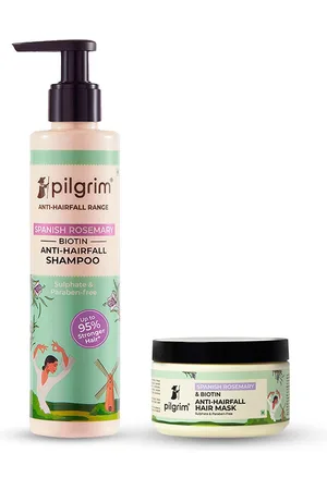 Pilgrim Set Of 2 Spanish Rosemary & Biotin Anti-Hairfall Shampoo & Hair Mask