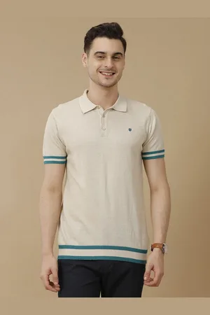 Linen Club Men Solid Polo Collar Slim Fit T-shirt