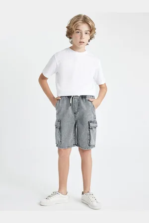 DeFacto Solid Boys Cotton Denim Shorts
