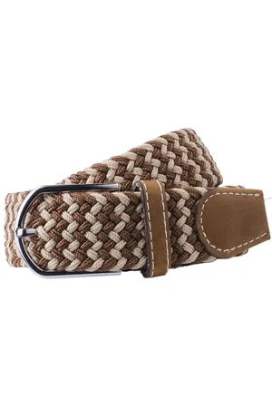 The Tie Hub Men Braided Stretchable Casual Elasticated Belt