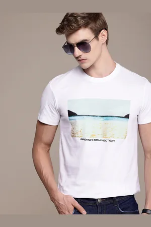 French Connection Men Printed Bio Finish T-shirt