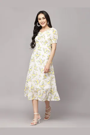 Aayu Floral Printed A-Line Midi Dress