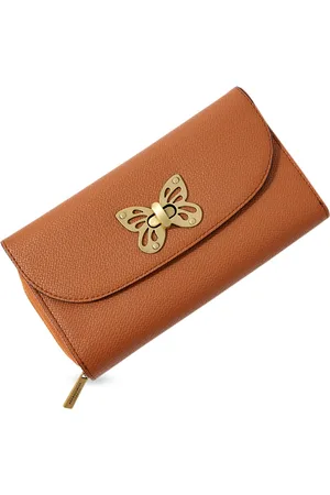 Accessorize London Women Brown Zip Around Wallet