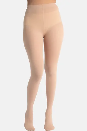 Theater Women Beige Solid Opaque Stockings