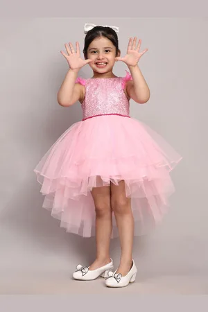 Toy Balloon Kids Girls Embellished Round Neck Sleeveless Fit & Flare Dress