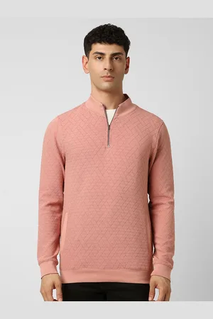 V Dot Men Printed Self Design Sweatshirt