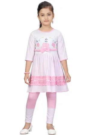 BAESD Girls Pulka Printed Pure Cotton Top with Trouser