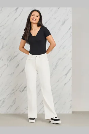 Styli Women Mid Rise Wide Leg Cotton Jeans