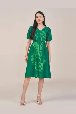 AND Floral Print Fit & Flare Dress