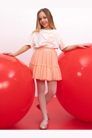 DeFacto Girls Solid Flared Above Knee Skirts