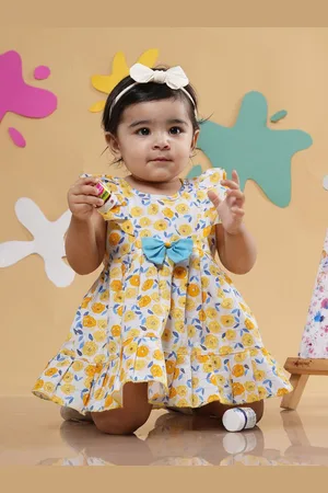 Babywish Baby Girl Floral Print Fit & Flare Dress