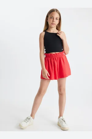 DeFacto Girls Solid Flared Shorts