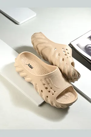 HRX Men Self Design Rubber Slip-On