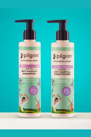 Pilgrim Set Of 2 Spanish Rosemary & Biotin Anti-Hairfall Shampoo & Conditioner