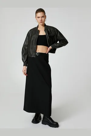 Koton Women Longline Open Front Jacket with Embroidered