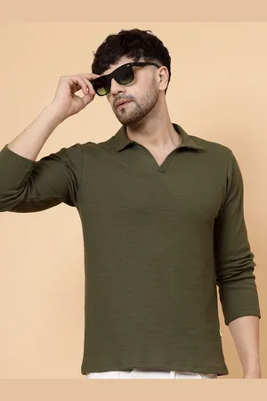 Rigo Polo Collar Waffle Knit Cotton T-shirt