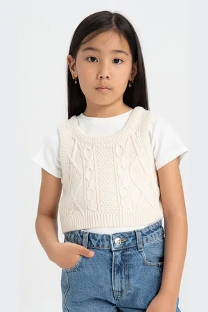 DeFacto Girls Cable Knit Pullover