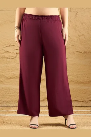 Berrylush Women Solid High-Rise Parallel Trousers