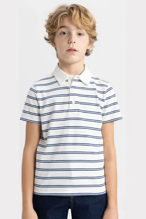 DeFacto Boys Striped Polo Collar Cotton T-shirt