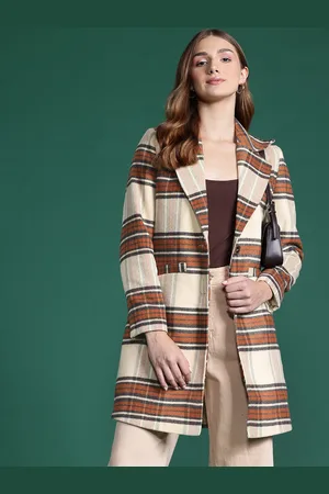 DressBerry Checked Longline Overcoat
