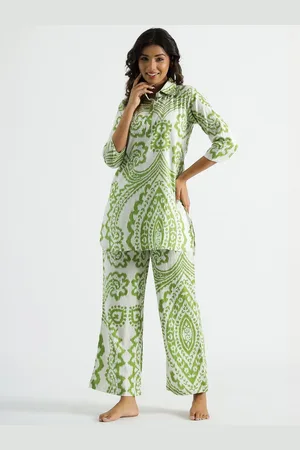 AUTUMN LANE Printed Pure Cotton Tunic With Trouser