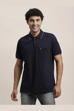 Turtle Men Polo Collar Pockets Slim Fit T-shirt