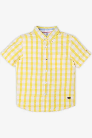 Ed-a-Mamma Boys Premium Gingham Checks Opaque Checked Casual Shirt