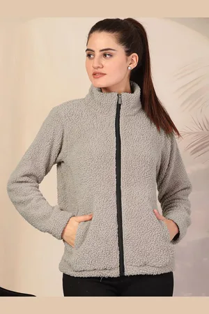 KLOTTHE Women Woolen Sherpa Heavy Winter Jacket