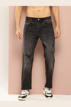 HARVARD Men Relaxed Fit Washed Ripped Jeans