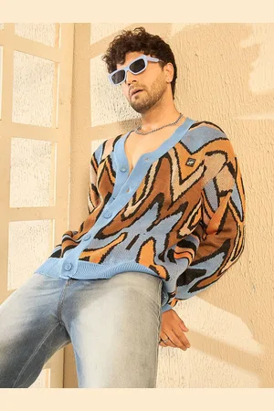 FUGAZEE Men Cable Knit Cardigan