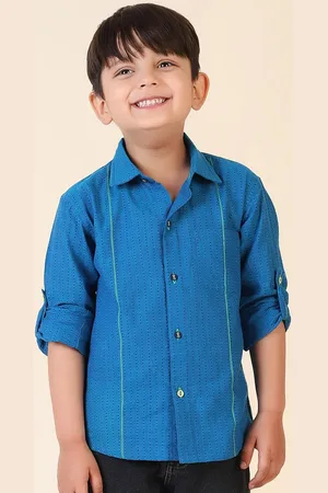 Fabindia Boys Opaque Printed Casual Shirt