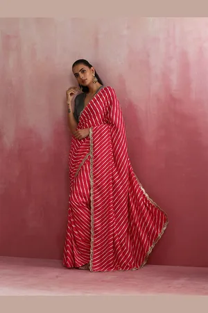 trueBrowns Muslin Silk Ready To Wear Saree
