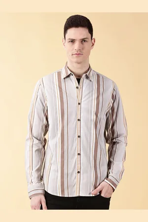 VALEN CLUB Men Slim Fit Opaque Striped Casual Shirt
