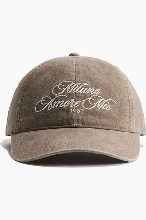 H&M Women Embroidered-Motif Twill Cap